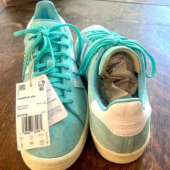 NWT Adidas Campus Suede Sneakers – Hazy Green/Teal – Women’s 8 - Picture 5 of 5